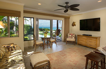 One Bedroom Oceanfront - Living Area