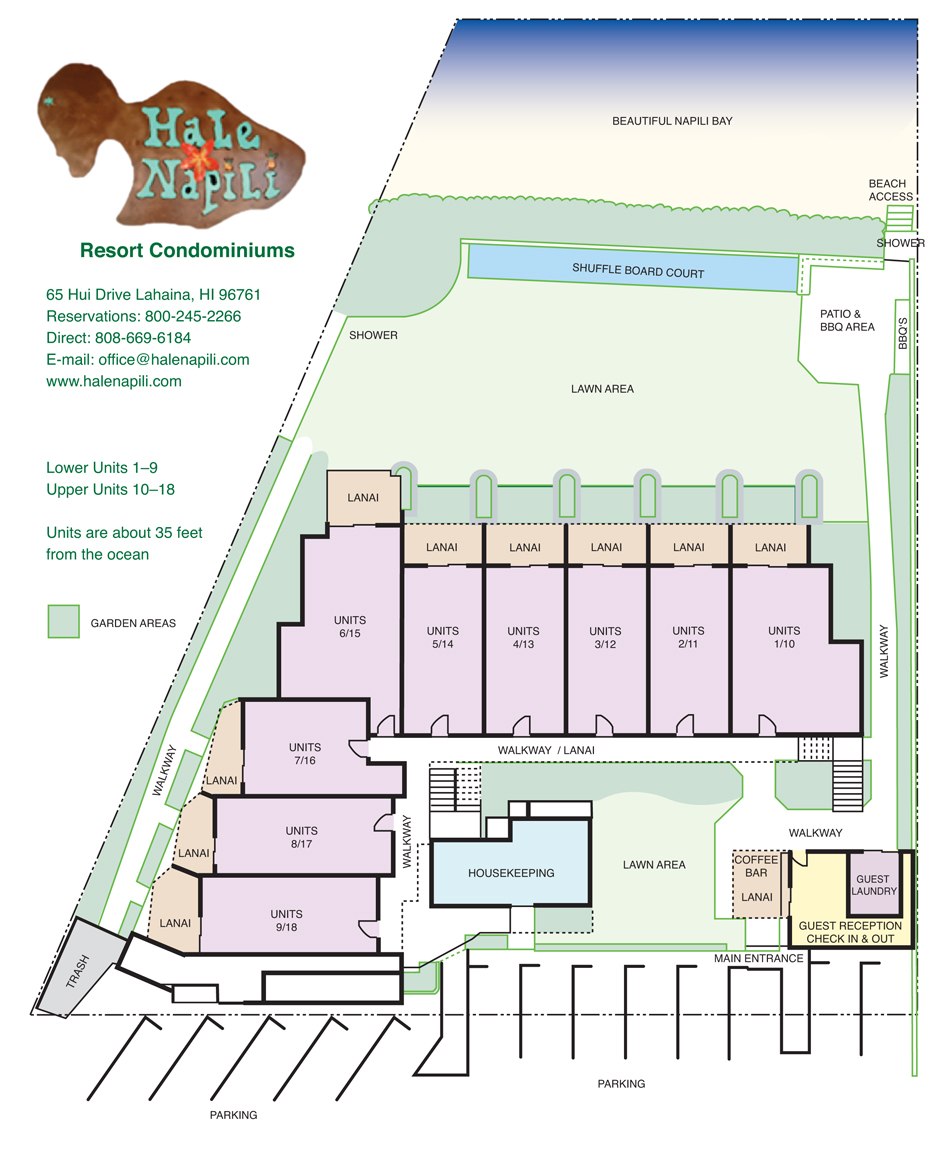 Hale Napili Property Map