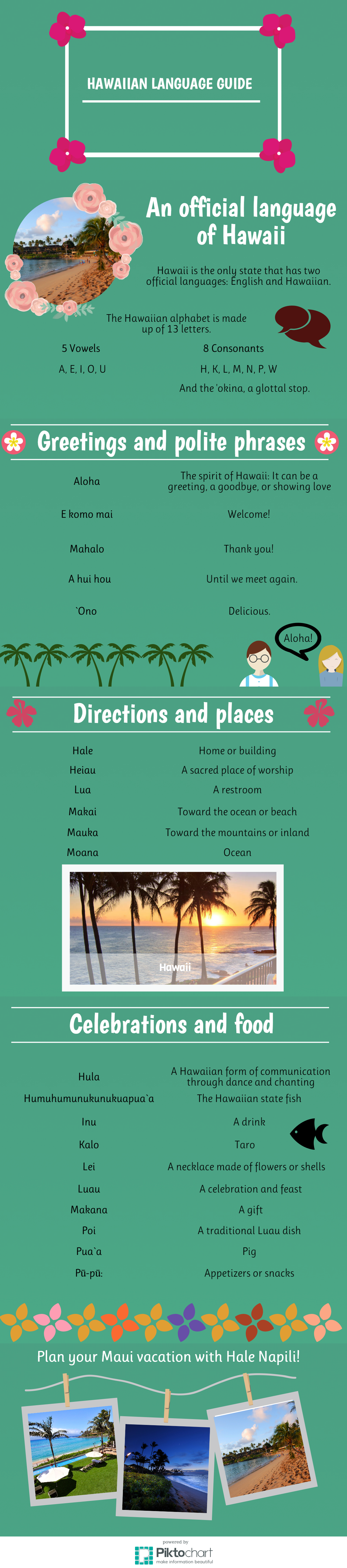 Hawaiian language guide infographic